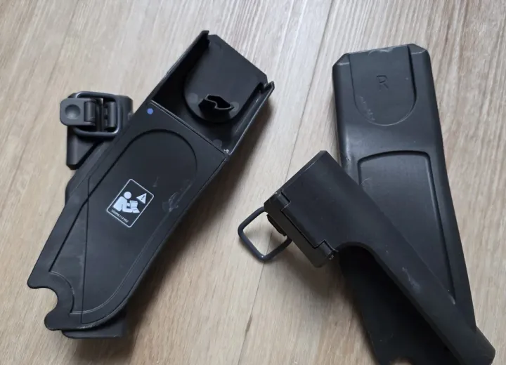 UPPAbaby VISTA autostoel-adapters onderaan met clip - compatibel reissysteem, gebruikt ~1 jaar