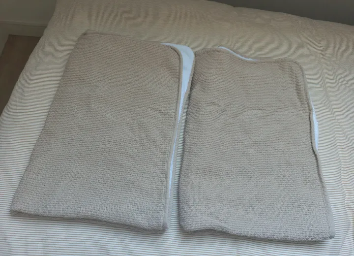 Wiegdekens voor de winter 2 stuks - kleur beige