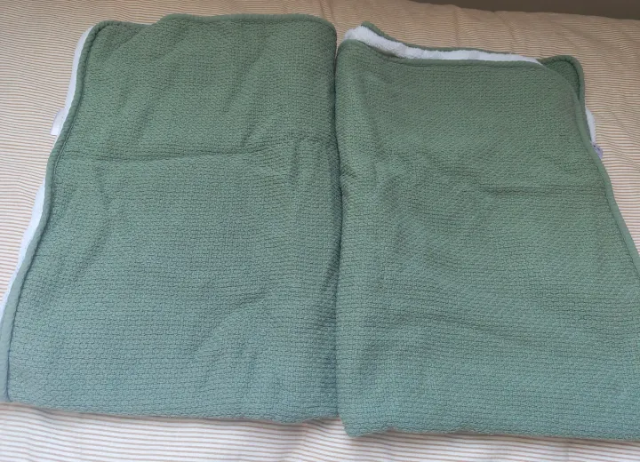Wieg dekens voor winter 2 stuks - kleur pastel groen